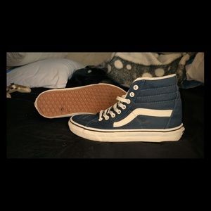 Blue high top vans